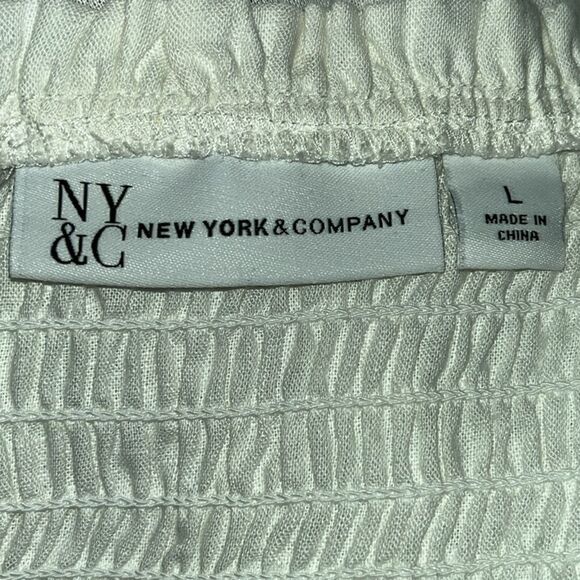 NY&Co Tie-Strap Preplum Sweetheart Neckline Blouse - Picture 9 of 11